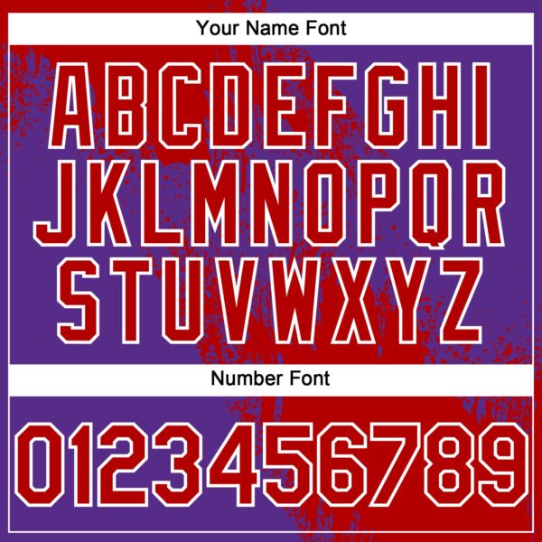 Custom Red Purple-White 3D Pattern Abstract Brush Stroke Two-Button Unisex Softball Jersey