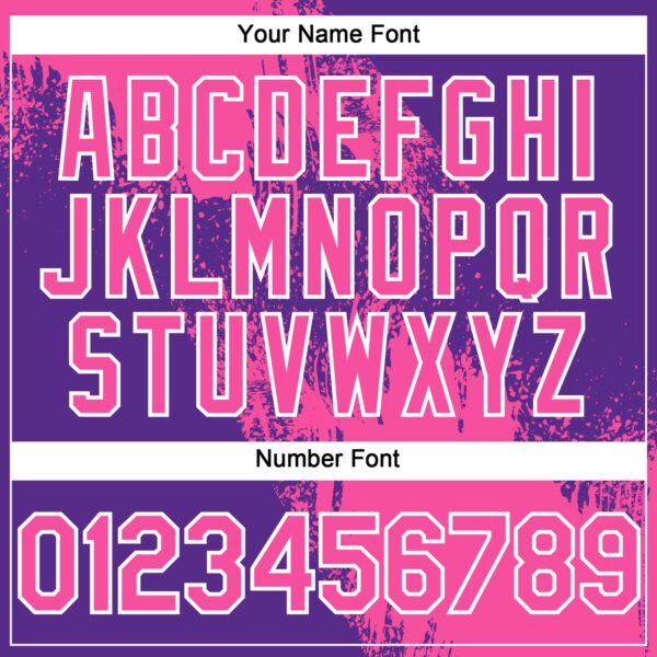 Custom Pink Purple-White 3D Pattern Abstract Brush Stroke Two-Button Unisex Softball Jersey