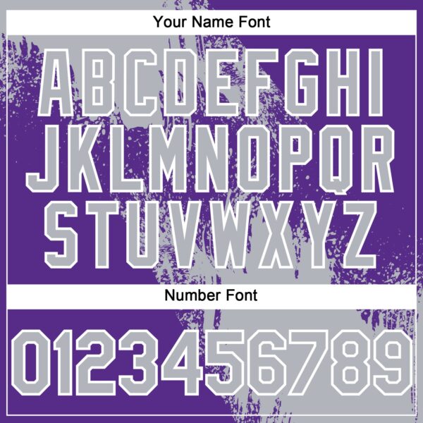 Custom Gray Purple-White 3D Pattern Abstract Brush Stroke Two-Button Unisex Softball Jersey