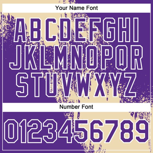 Custom Cream Purple-White 3D Pattern Abstract Brush Stroke Two-Button Unisex Softball Jersey