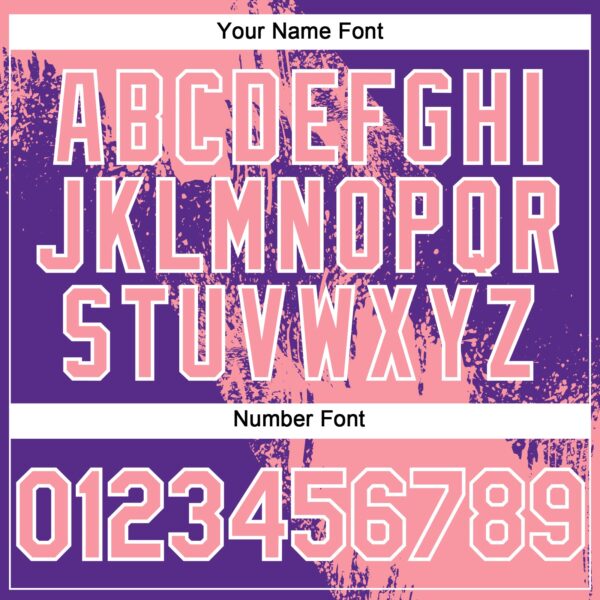 Custom Medium Pink Purple-White 3D Pattern Abstract Brush Stroke Two-Button Unisex Softball Jersey