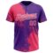Custom Neon Pink Purple-White 3D Pattern Abstract Brush Stroke Two-Button Unisex Softball Jersey