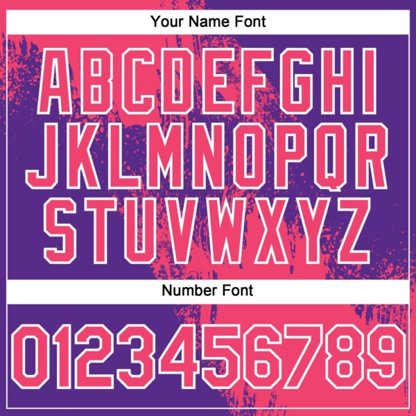 Custom Neon Pink Purple-White 3D Pattern Abstract Brush Stroke Two-Button Unisex Softball Jersey