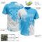 Custom White Sky Blue 3D Pattern Abstract Brush Stroke Two-Button Unisex Softball Jersey