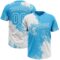 Custom White Sky Blue 3D Pattern Abstract Brush Stroke Two-Button Unisex Softball Jersey