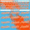 Custom Orange Sky Blue-White 3D Pattern Abstract Brush Stroke Two-Button Unisex Softball Jersey