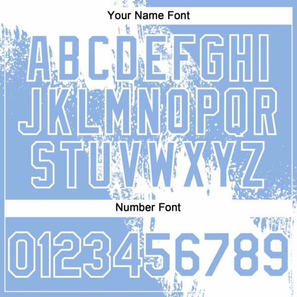 Custom White Light Blue 3D Pattern Abstract Brush Stroke Two-Button Unisex Softball Jersey