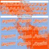 Custom Orange Light Blue-White 3D Pattern Abstract Brush Stroke Two-Button Unisex Softball Jersey