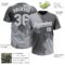 Custom Gray Steel Gray-White 3D Pattern Abstract Brush Stroke Two-Button Unisex Softball Jersey