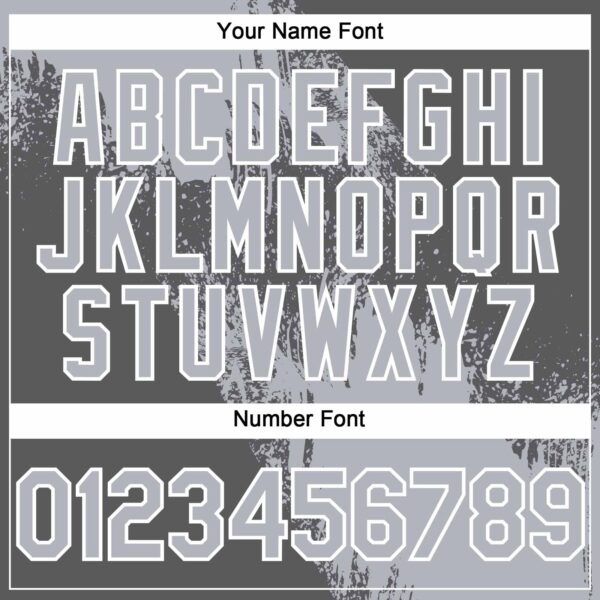 Custom Gray Steel Gray-White 3D Pattern Abstract Brush Stroke Two-Button Unisex Softball Jersey