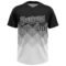 Custom Black White 3D Gradient Square Shape Two-Button Unisex Softball Jersey