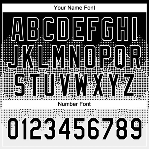 Custom Black White 3D Gradient Square Shape Two-Button Unisex Softball Jersey