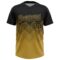 Custom Black Old Gold 3D Gradient Square Shape Two-Button Unisex Softball Jersey
