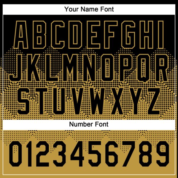 Custom Black Old Gold 3D Gradient Square Shape Two-Button Unisex Softball Jersey