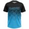 Custom Black Sky Blue 3D Gradient Square Shape Two-Button Unisex Softball Jersey