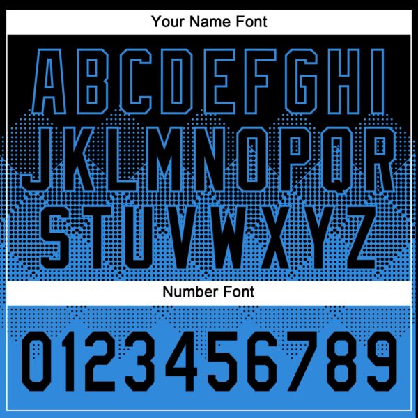 Custom Black Electric Blue 3D Gradient Square Shape Two-Button Unisex Softball Jersey