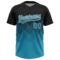 Custom Black Panther Blue-White 3D Gradient Square Shape Two-Button Unisex Softball Jersey
