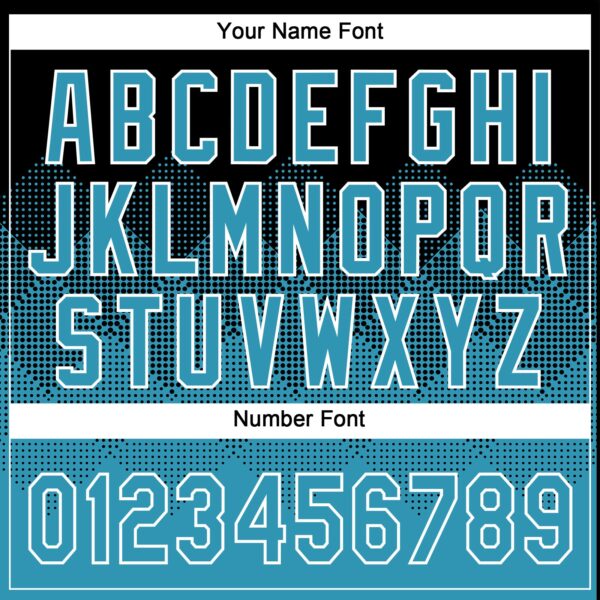 Custom Black Panther Blue-White 3D Gradient Square Shape Two-Button Unisex Softball Jersey