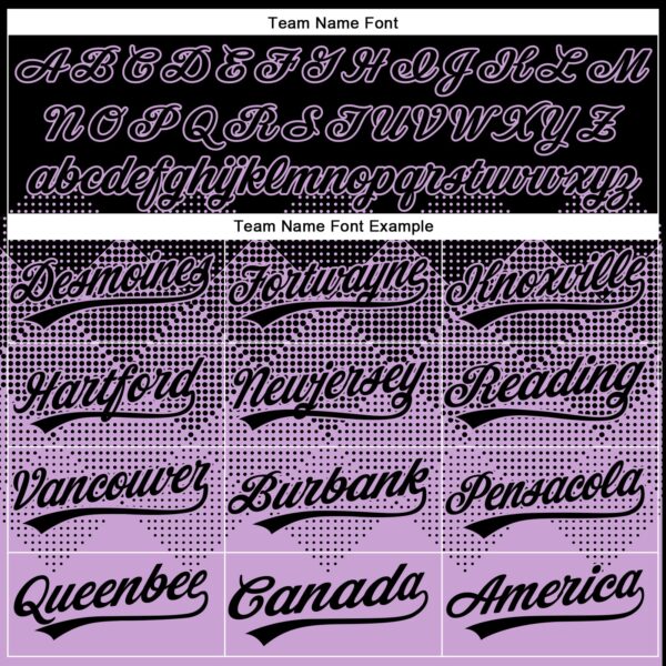 Custom Black Light Purple 3D Gradient Square Shape Two-Button Unisex Softball Jersey