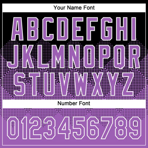 Custom Black Medium Purple-White 3D Gradient Square Shape Two-Button Unisex Softball Jersey