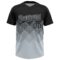 Custom Black Silver 3D Gradient Square Shape Two-Button Unisex Softball Jersey