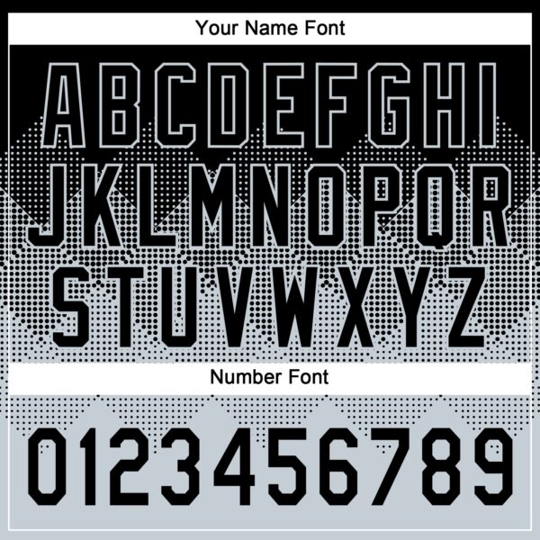 Custom Black Silver 3D Gradient Square Shape Two-Button Unisex Softball Jersey