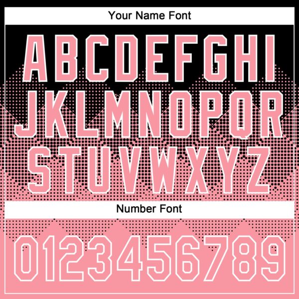 Custom Black Medium Pink-White 3D Gradient Square Shape Two-Button Unisex Softball Jersey