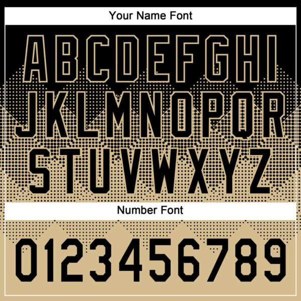 Custom Black Vegas Gold 3D Gradient Square Shape Two-Button Unisex Softball Jersey