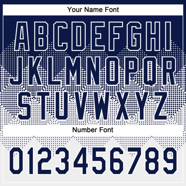 Custom Navy White 3D Gradient Square Shape Two-Button Unisex Softball Jersey