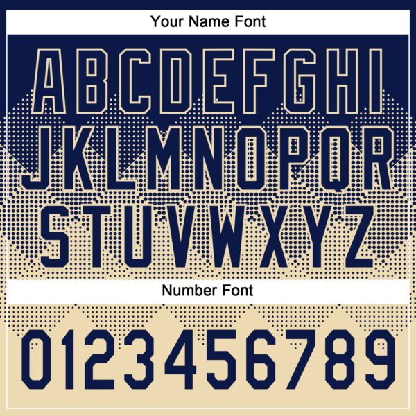 Custom Navy Cream 3D Gradient Square Shape Two-Button Unisex Softball Jersey