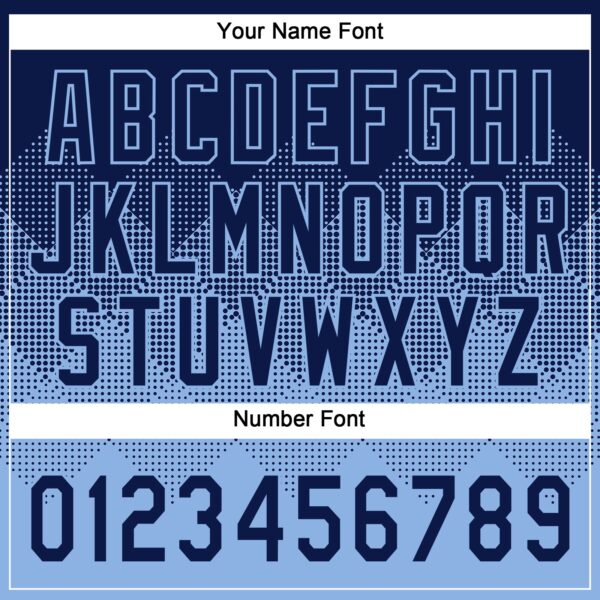 Custom Navy Light Blue 3D Gradient Square Shape Two-Button Unisex Softball Jersey