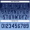 Custom Navy Light Blue 3D Gradient Square Shape Two-Button Unisex Softball Jersey