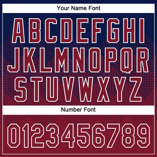 Custom Navy Crimson-White 3D Gradient Square Shape Two-Button Unisex Softball Jersey