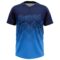 Custom Navy Electric Blue 3D Gradient Square Shape Two-Button Unisex Softball Jersey
