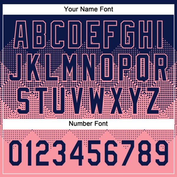 Custom Navy Medium Pink 3D Gradient Square Shape Two-Button Unisex Softball Jersey