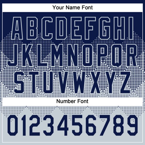 Custom Navy Silver 3D Gradient Square Shape Two-Button Unisex Softball Jersey