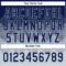 Custom Navy Silver 3D Gradient Square Shape Two-Button Unisex Softball Jersey