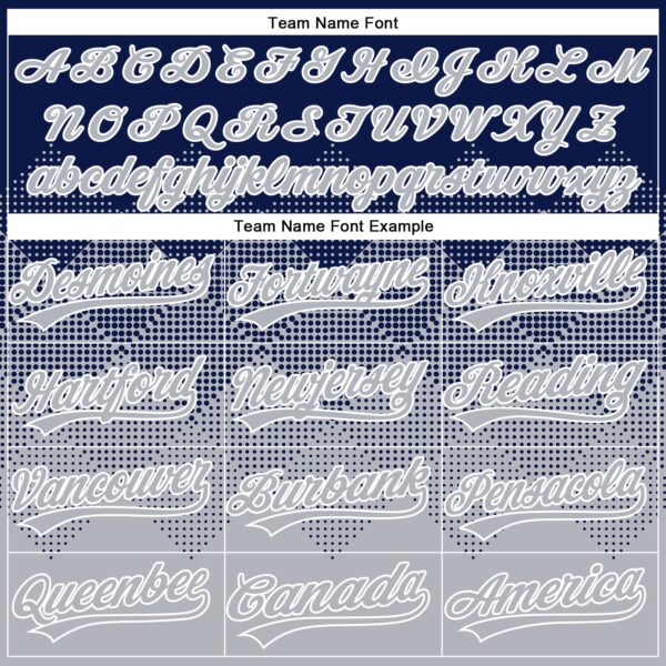 Custom Navy Gray-White 3D Gradient Square Shape Two-Button Unisex Softball Jersey