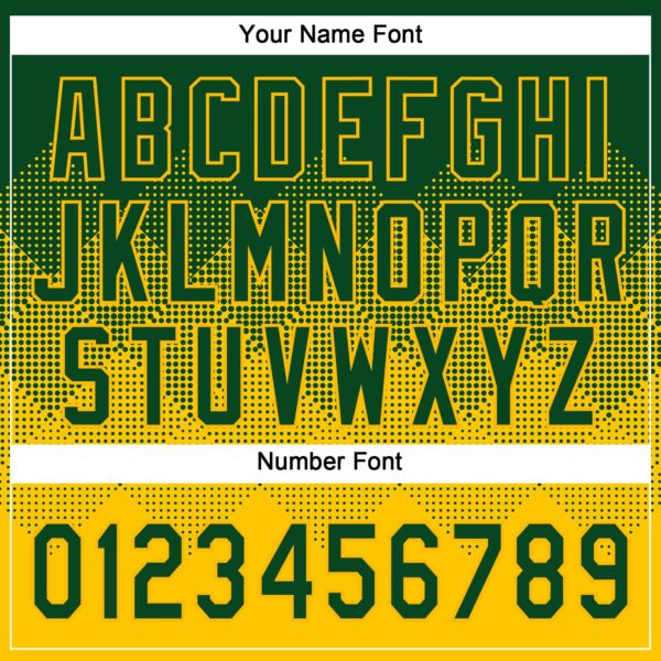 Custom Green Yellow 3D Gradient Square Shape Two-Button Unisex Softball Jersey