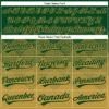 Custom Green Old Gold 3D Gradient Square Shape Two-Button Unisex Softball Jersey