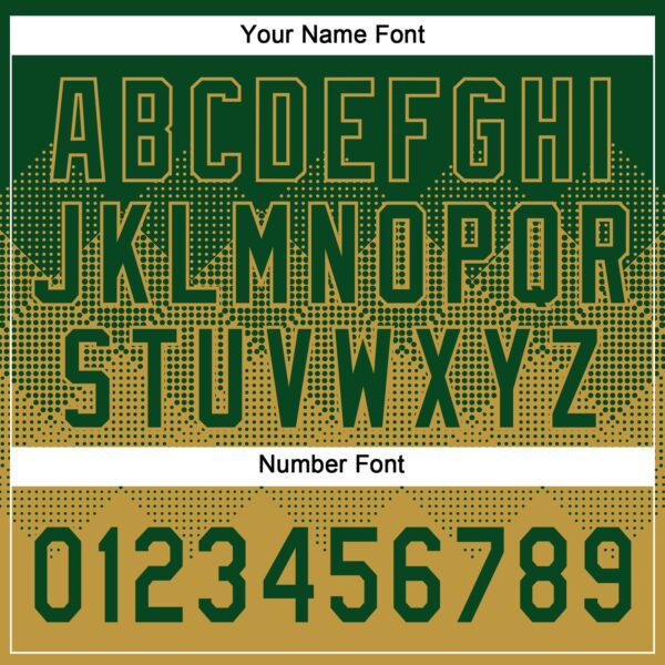 Custom Green Old Gold 3D Gradient Square Shape Two-Button Unisex Softball Jersey