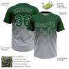 Custom Green Gray 3D Gradient Square Shape Two-Button Unisex Softball Jersey