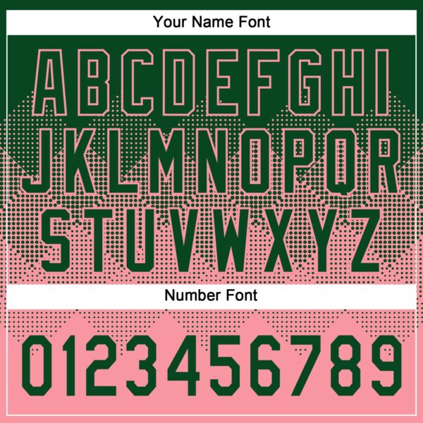 Custom Green Medium Pink 3D Gradient Square Shape Two-Button Unisex Softball Jersey