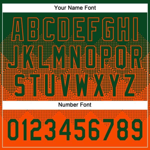 Custom Green Orange 3D Gradient Square Shape Two-Button Unisex Softball Jersey