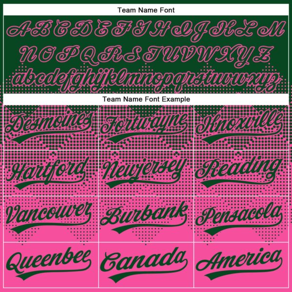 Custom Green Pink 3D Gradient Square Shape Two-Button Unisex Softball Jersey