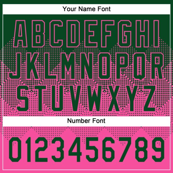 Custom Green Pink 3D Gradient Square Shape Two-Button Unisex Softball Jersey