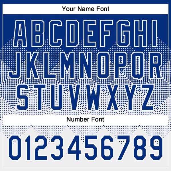 Custom Royal White 3D Gradient Square Shape Two-Button Unisex Softball Jersey