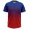 Custom Royal Red 3D Gradient Square Shape Two-Button Unisex Softball Jersey