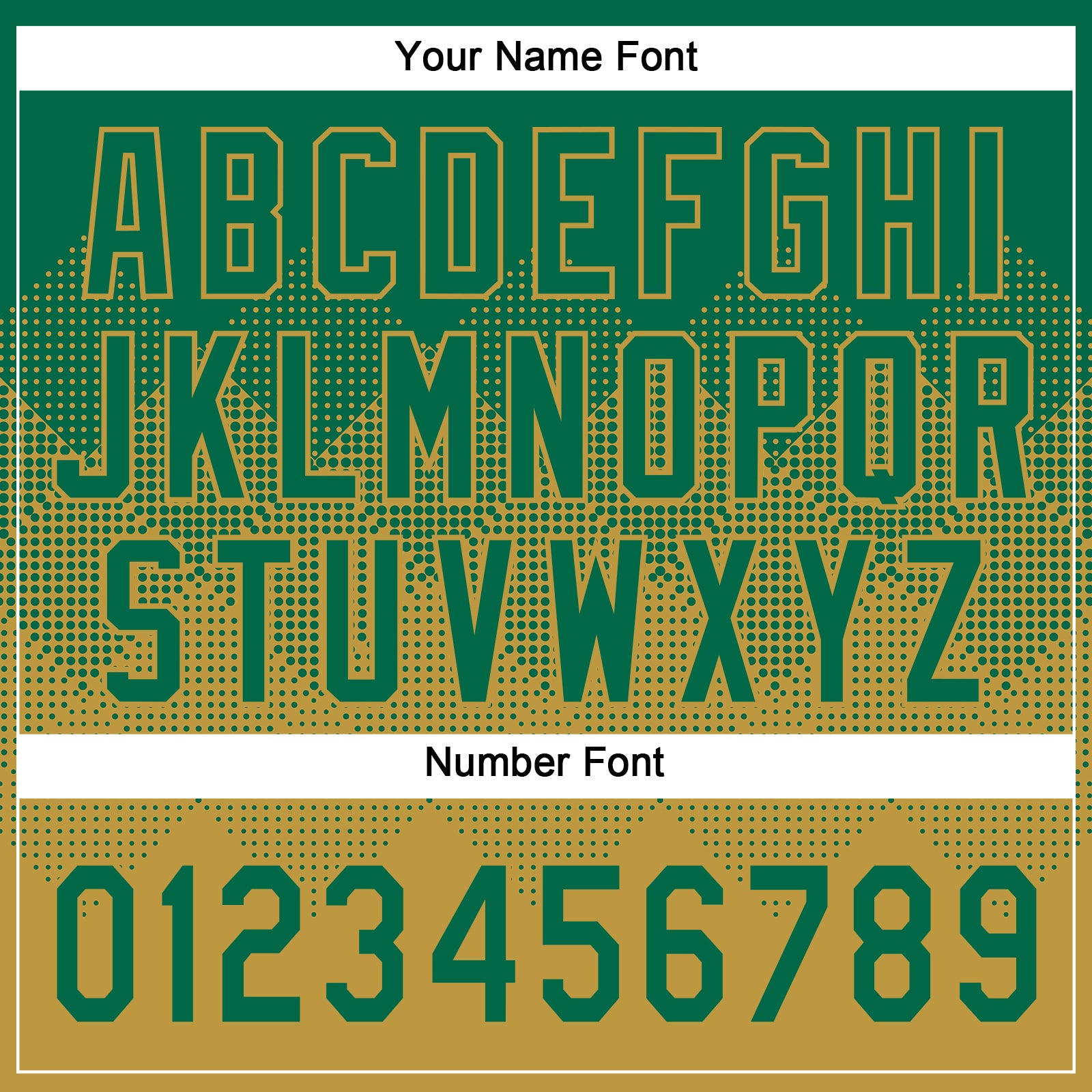 Custom Kelly Green Old Gold 3D Gradient Square Shape Two-Button Unisex Softball Jersey