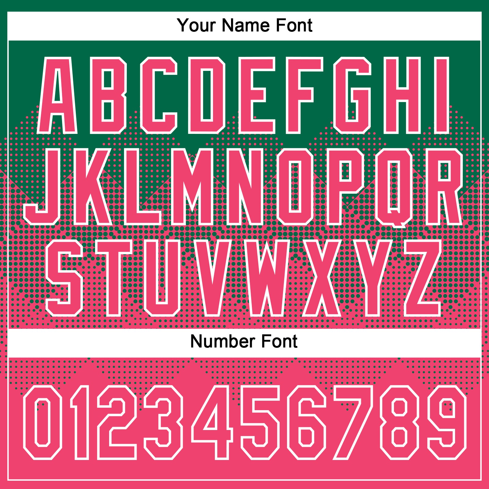 Custom Kelly Green Neon Pink-White 3D Gradient Square Shape Two-Button Unisex Softball Jersey